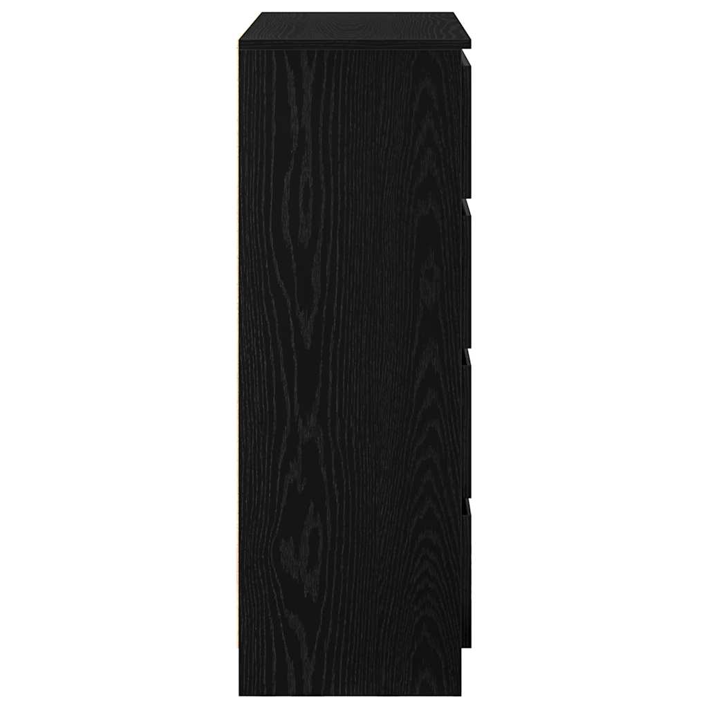 vidaXL Bufetă Stejar negru 80x35x99 cm Lemn prelucrat vidaXL Bufetă Stejar negru 80x35x99 cm Lemn prelucrat