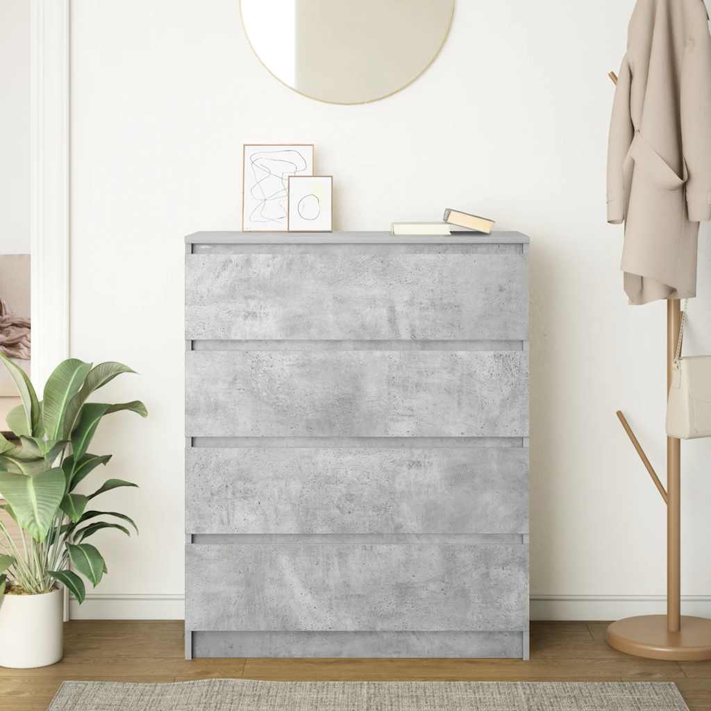 vidaXL Bufetă Gri Beton 80x35x99 cm Lemn prelucrat