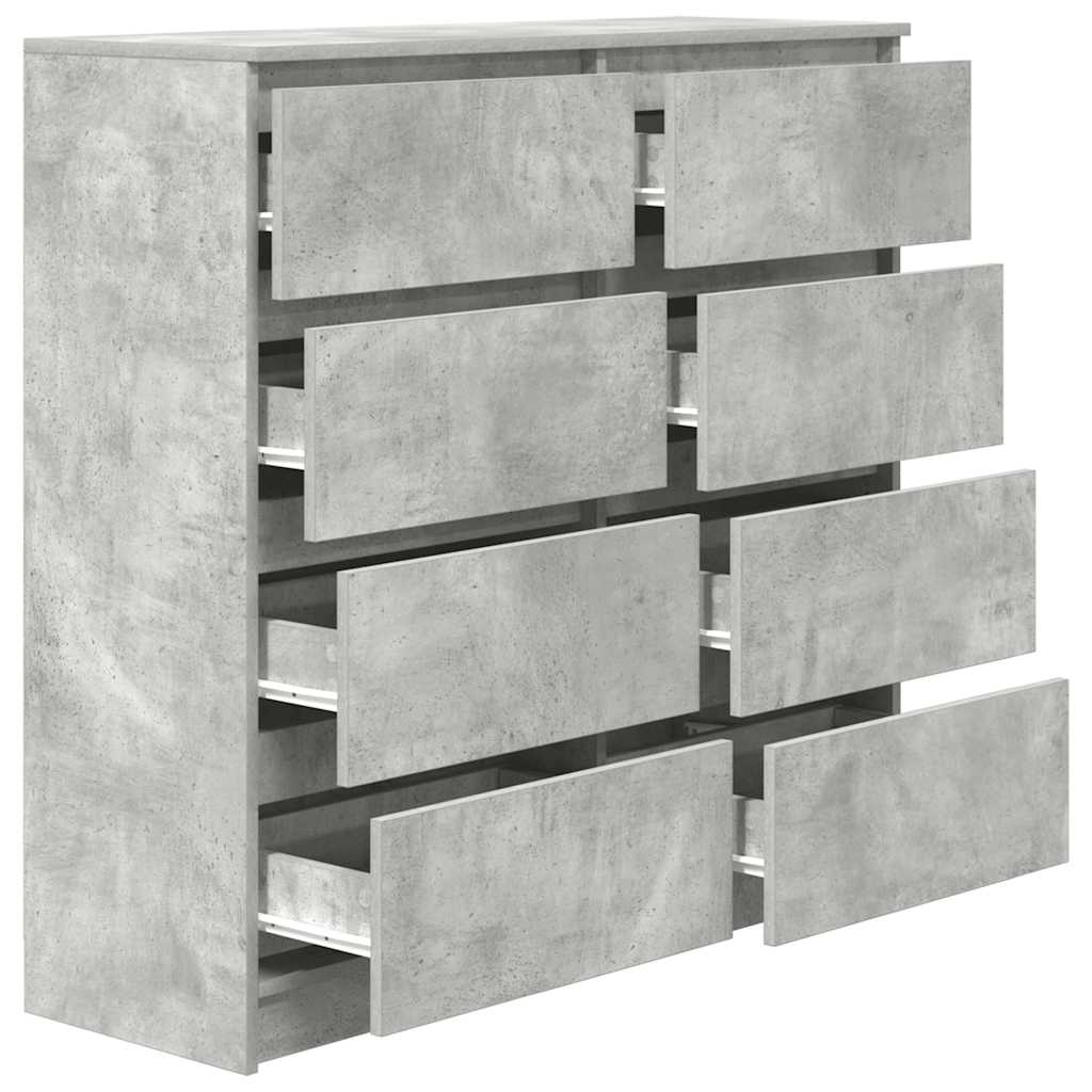vidaXL Bufetă Gri Beton 100x35x99 cm Lemn prelucrat