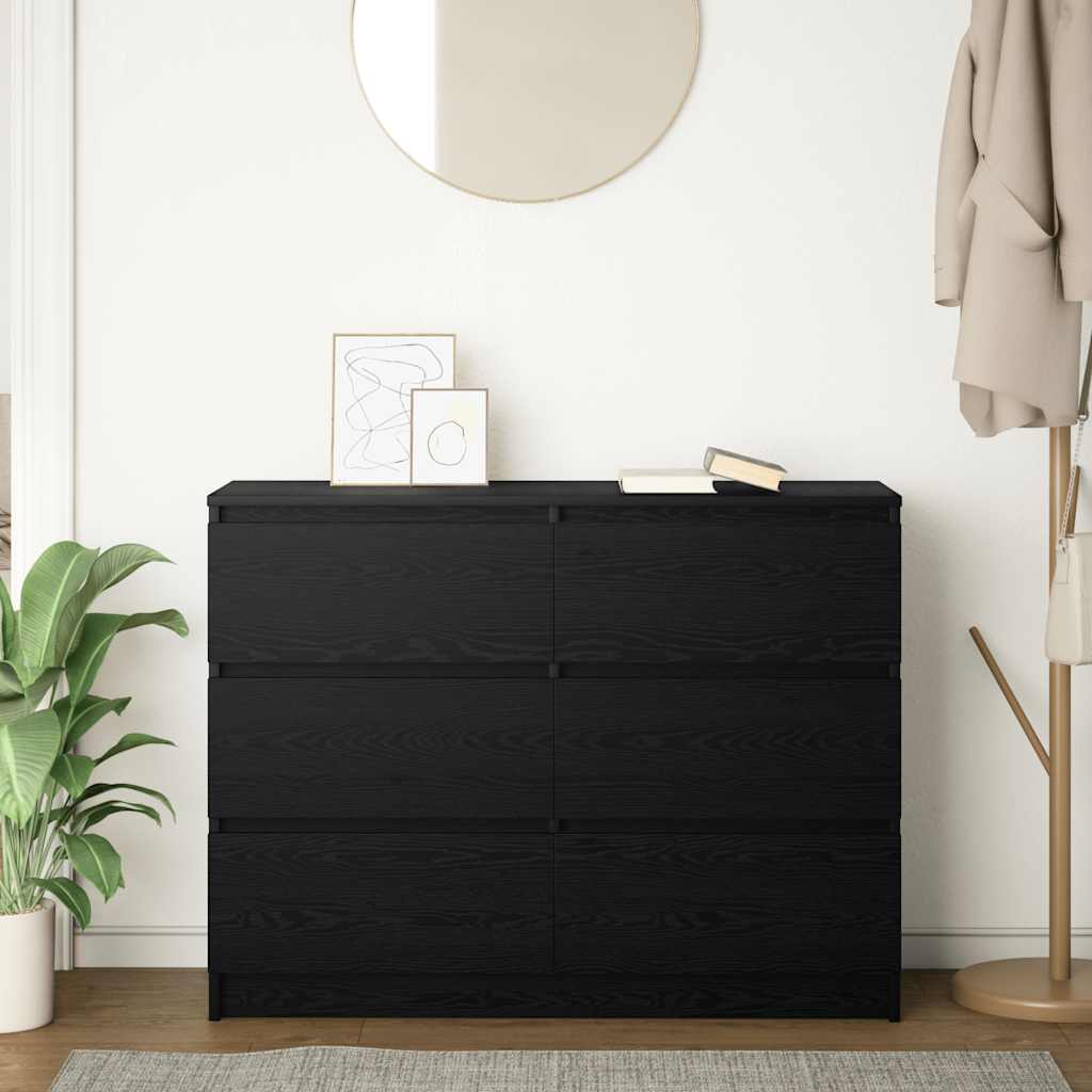 vidaXL Bufetă Stejar negru 100x35x76 cm Lemn prelucrat vidaXL Bufetă Stejar negru 100x35x76 cm Lemn prelucrat