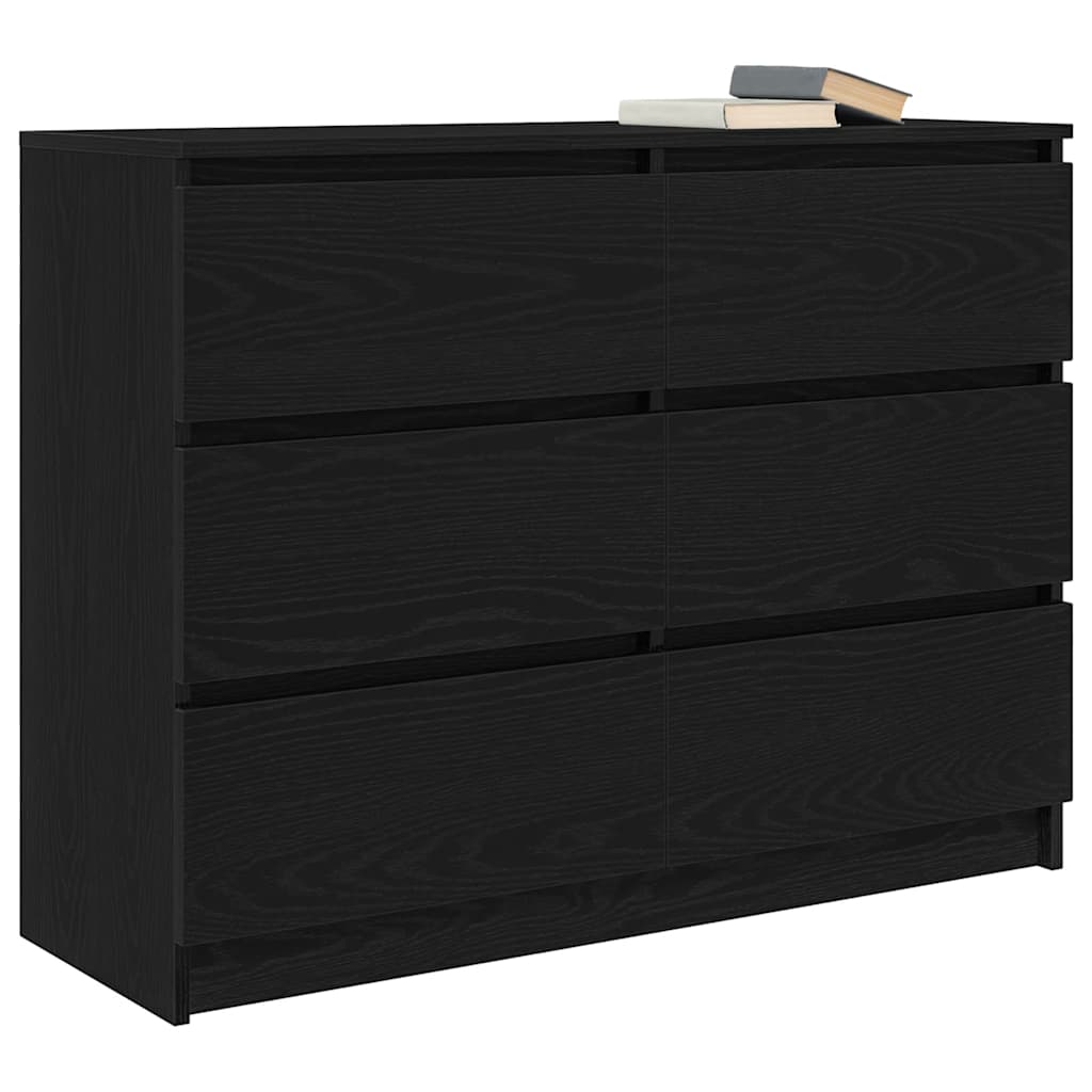 vidaXL Bufetă Stejar negru 100x35x76 cm Lemn prelucrat vidaXL Bufetă Stejar negru 100x35x76 cm Lemn prelucrat