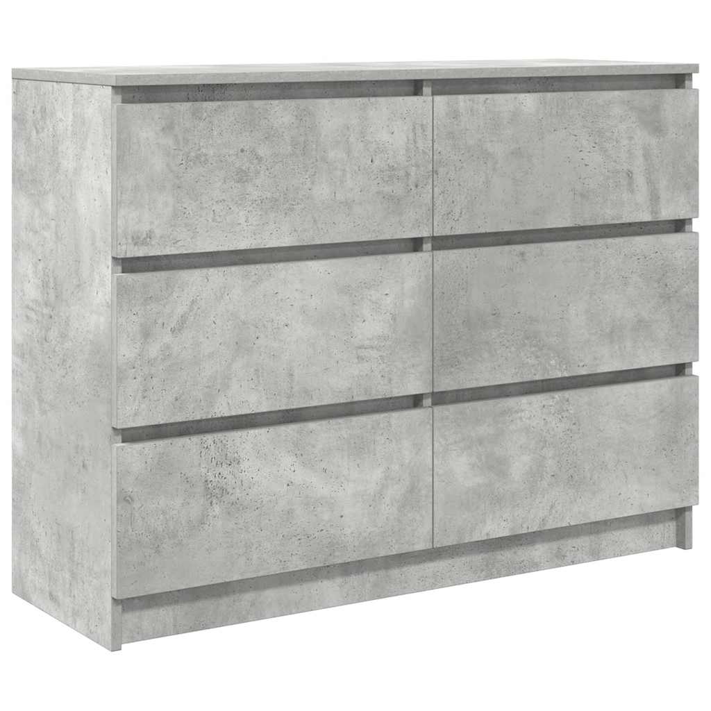 vidaXL Bufetă Gri Beton 100x35x76 cm Lemn prelucrat vidaXL Bufetă Gri Beton 100x35x76 cm Lemn prelucrat
