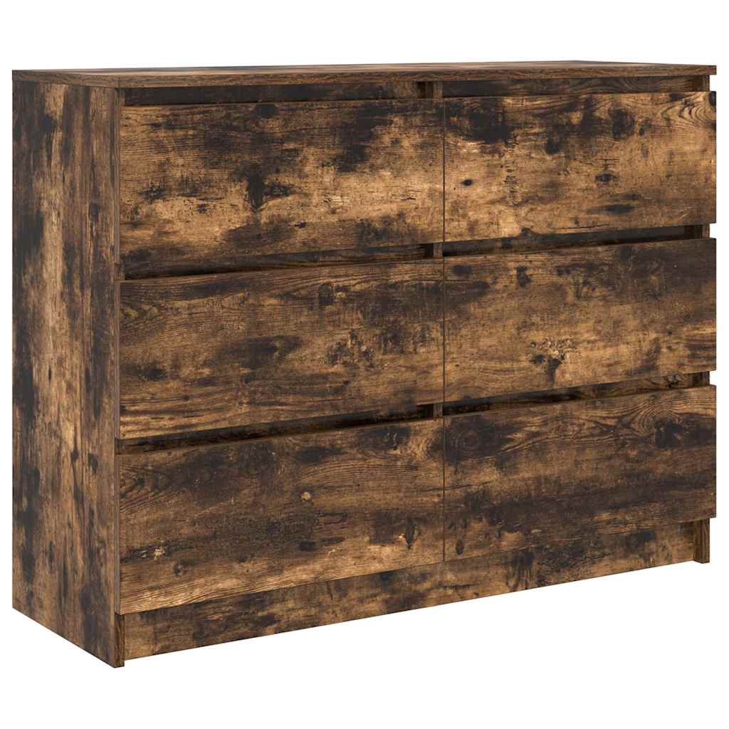 vidaXL Dulap, stejar fumuriu, 100x35x76 cm, lemn compozit