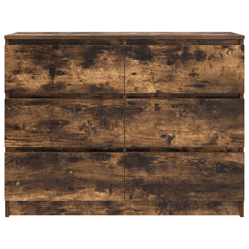 vidaXL Dulap, stejar fumuriu, 100x35x76 cm, lemn compozit