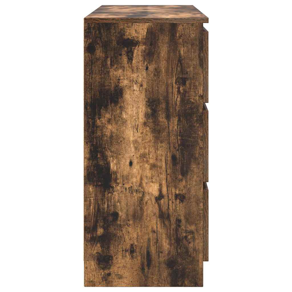 vidaXL Dulap, stejar fumuriu, 100x35x76 cm, lemn compozit