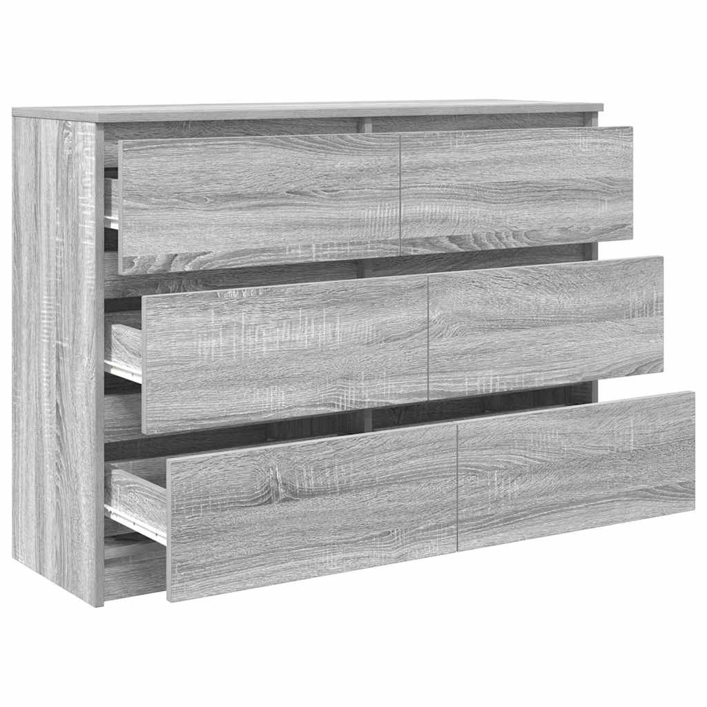vidaXL Servantă, gri sonoma, 100x35x76 cm, lemn prelucrat