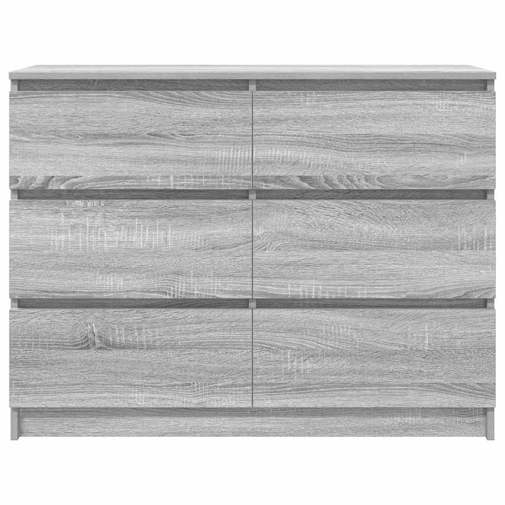 vidaXL Servantă, gri sonoma, 100x35x76 cm, lemn prelucrat