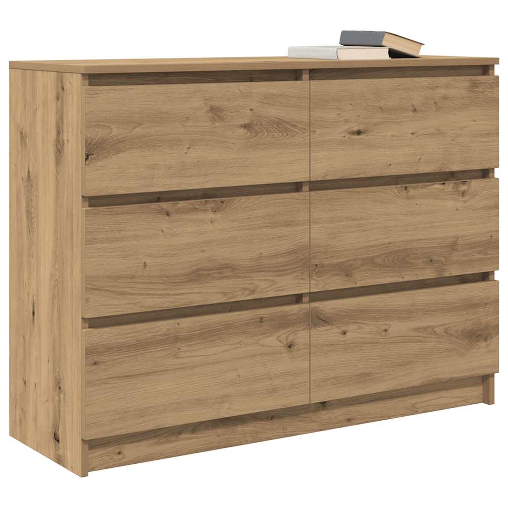 vidaXL Bufetă Stejar Artisan 100x35x76 cm Lemn prelucrat vidaXL Bufetă Stejar Artisan 100x35x76 cm Lemn prelucrat