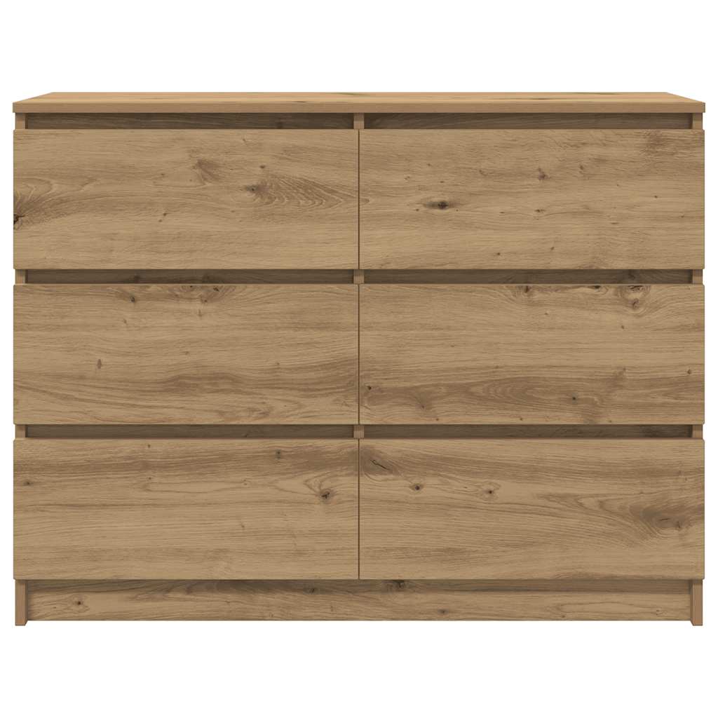 vidaXL Bufetă Stejar Artisan 100x35x76 cm Lemn prelucrat vidaXL Bufetă Stejar Artisan 100x35x76 cm Lemn prelucrat