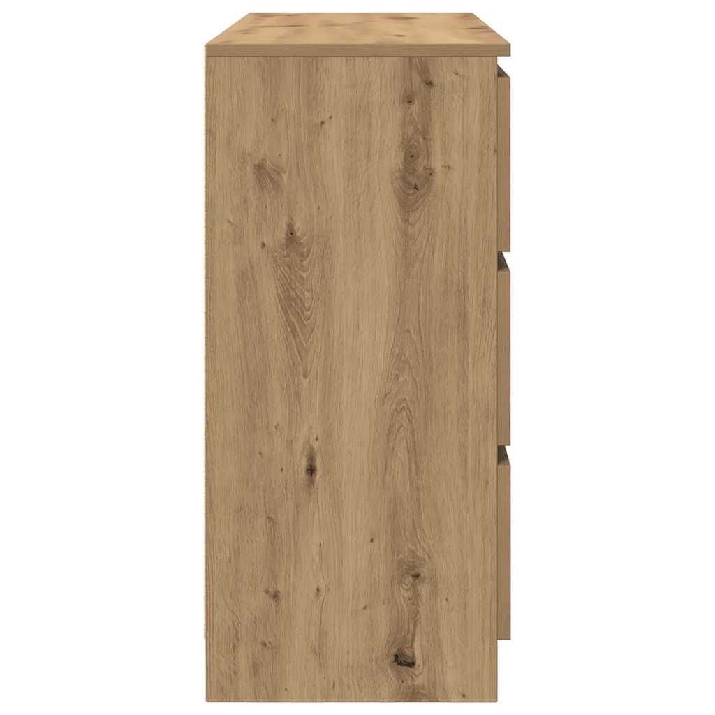 vidaXL Bufetă Stejar Artisan 100x35x76 cm Lemn prelucrat vidaXL Bufetă Stejar Artisan 100x35x76 cm Lemn prelucrat