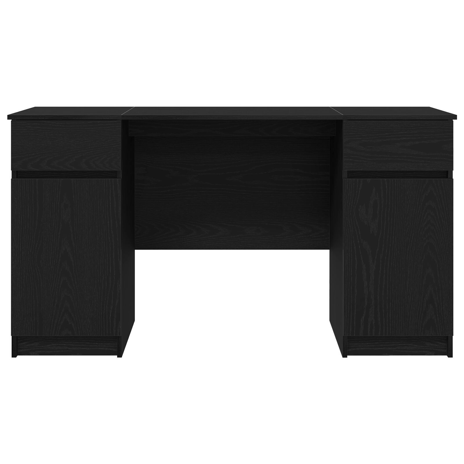 vidaXL Birou, stejar negru, 140x49x76 cm, lemn prelucrat