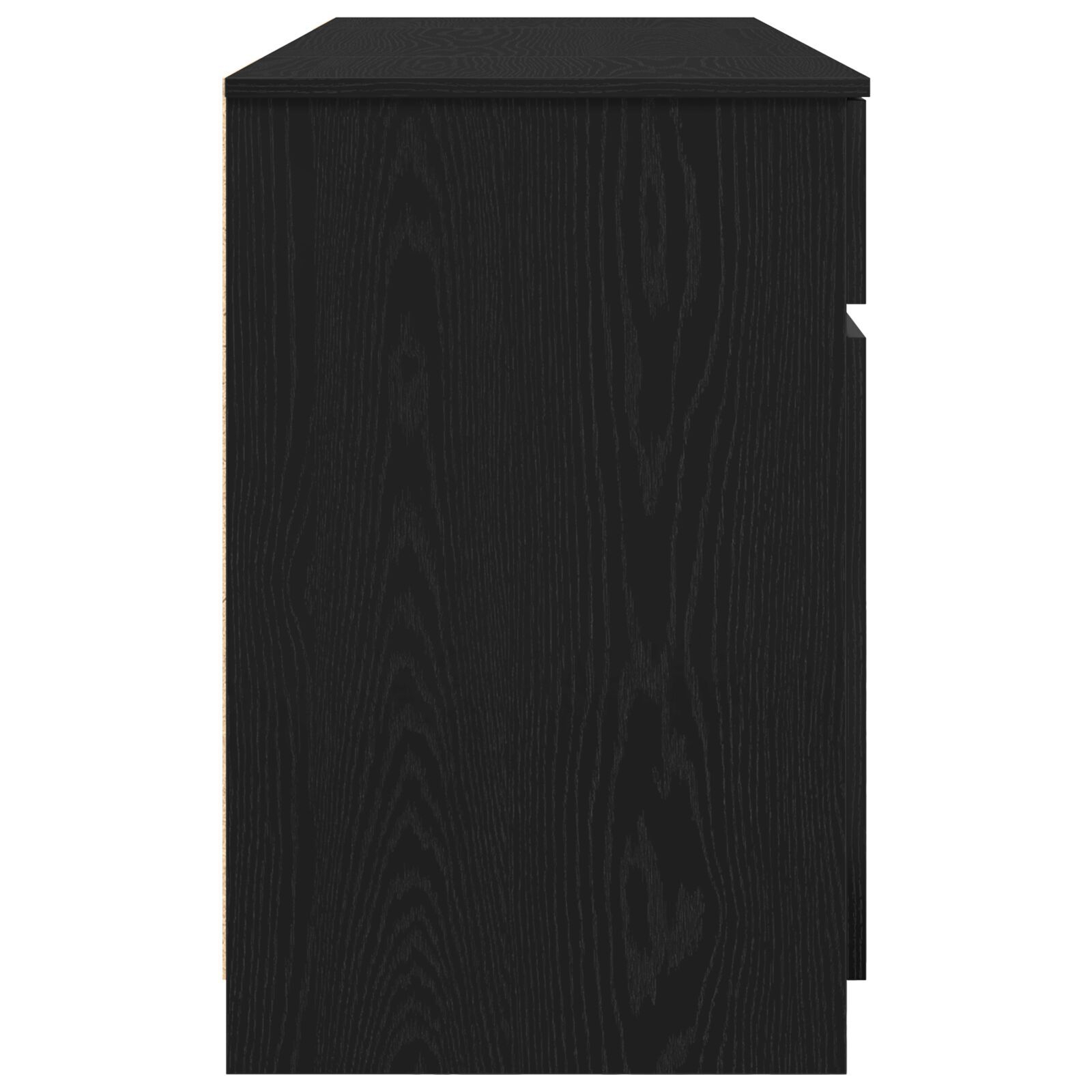 vidaXL Birou, stejar negru, 140x49x76 cm, lemn prelucrat