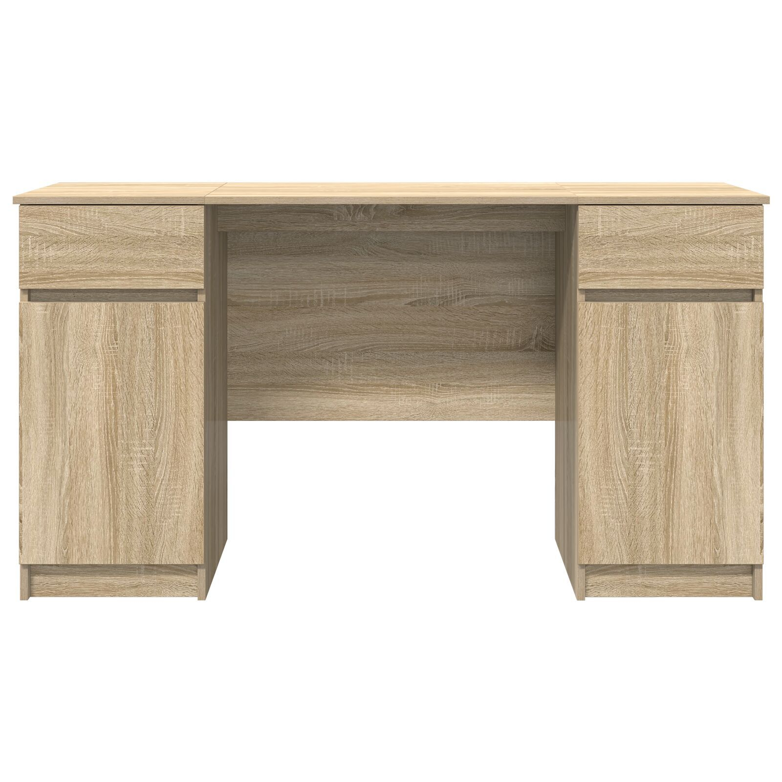 vidaXL Birou, stejar sonoma, 140x49x76 cm, lemn prelucrat