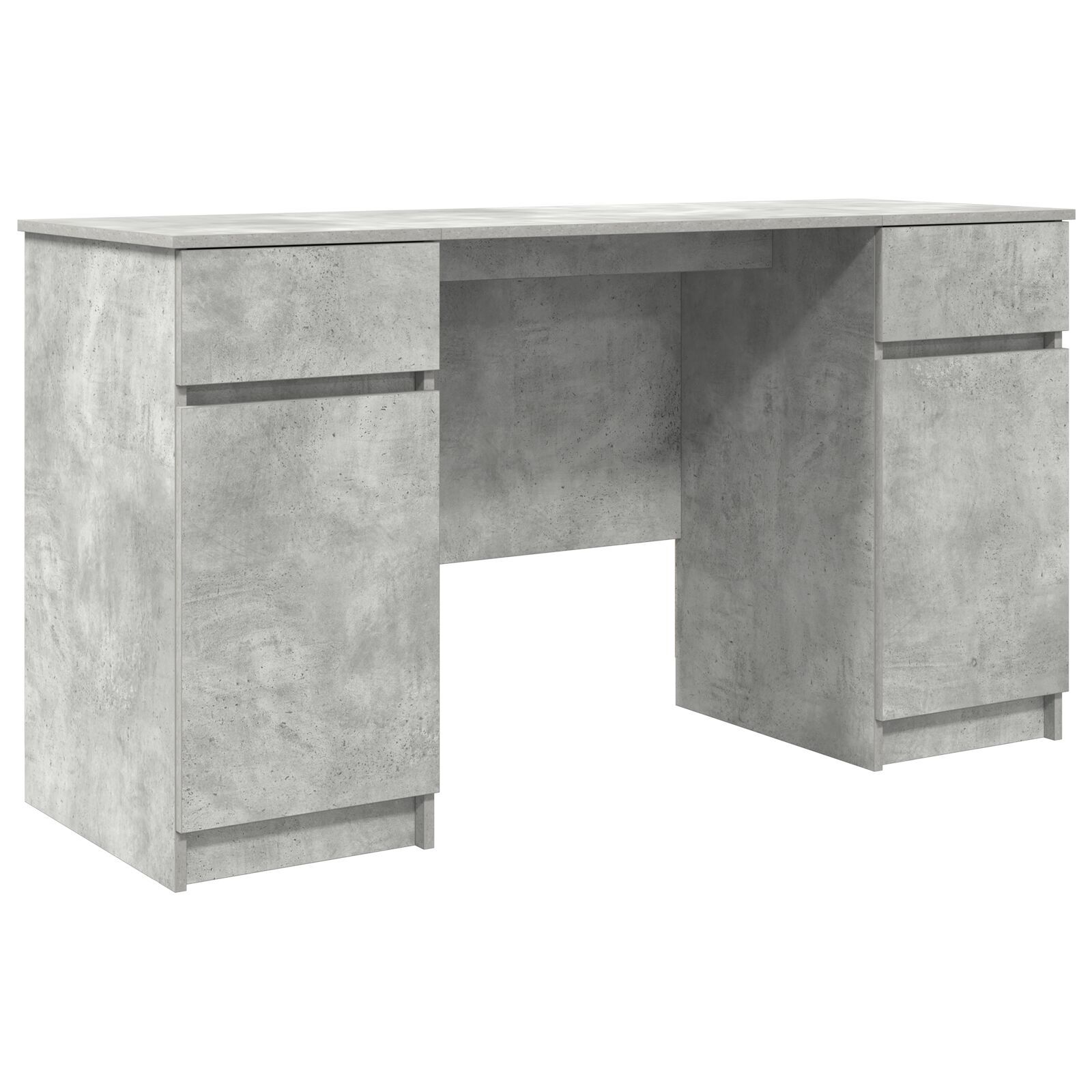 vidaXL Birou cu sertar cu ușă Gri beton 140 x 49 x 76 cm Lemn compozit