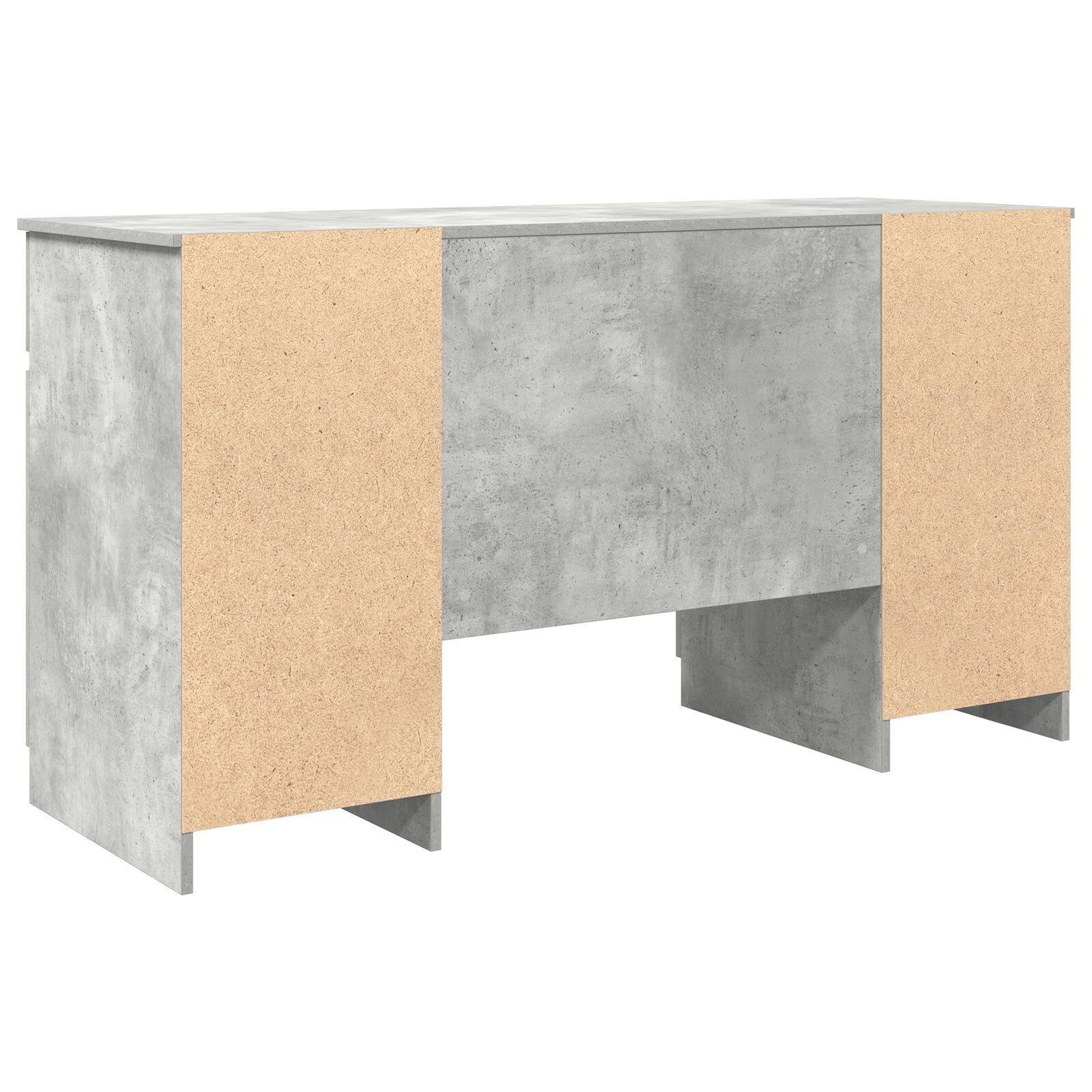 vidaXL Birou cu sertar cu ușă Gri beton 140 x 49 x 76 cm Lemn compozit