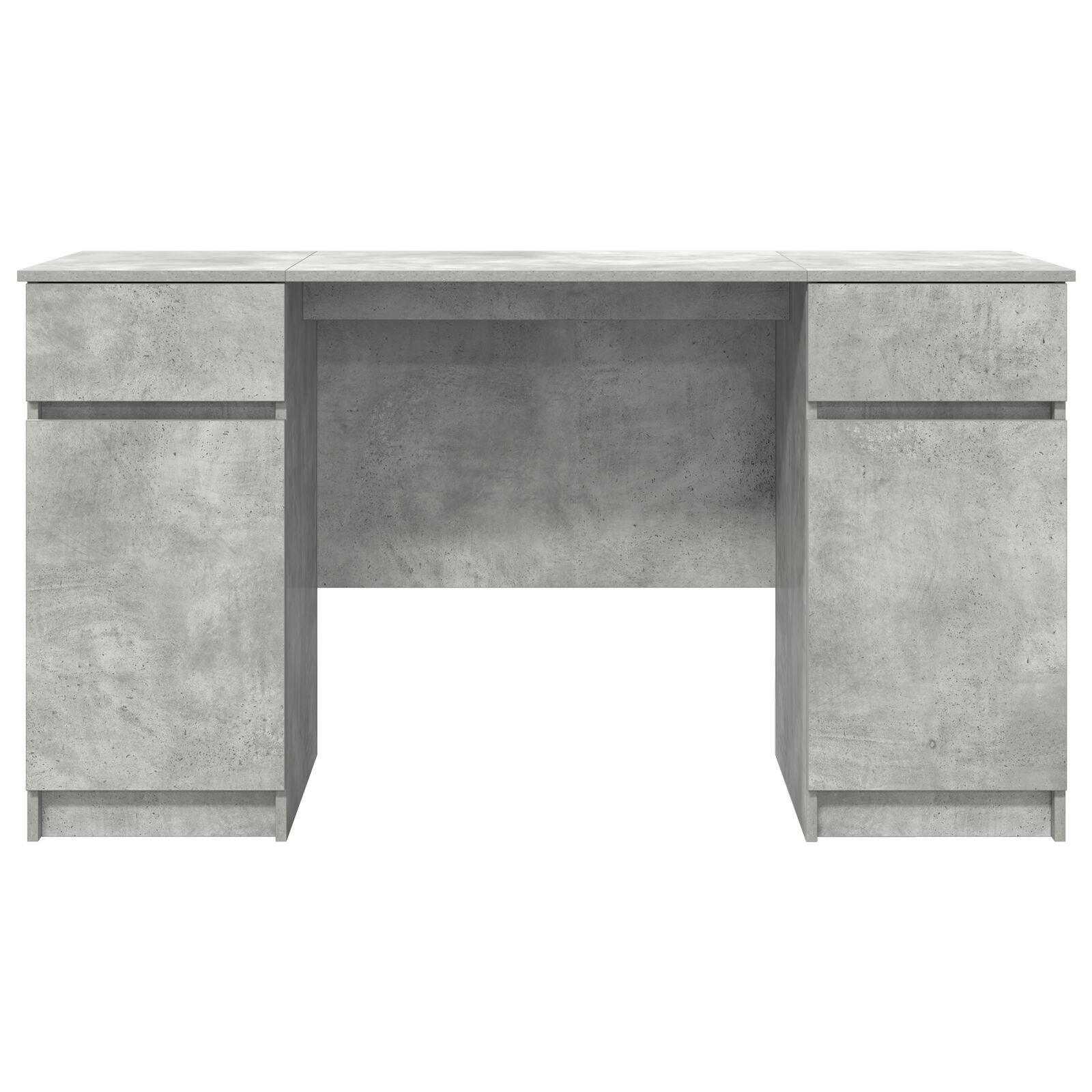 vidaXL Birou cu sertar cu ușă Gri beton 140 x 49 x 76 cm Lemn compozit