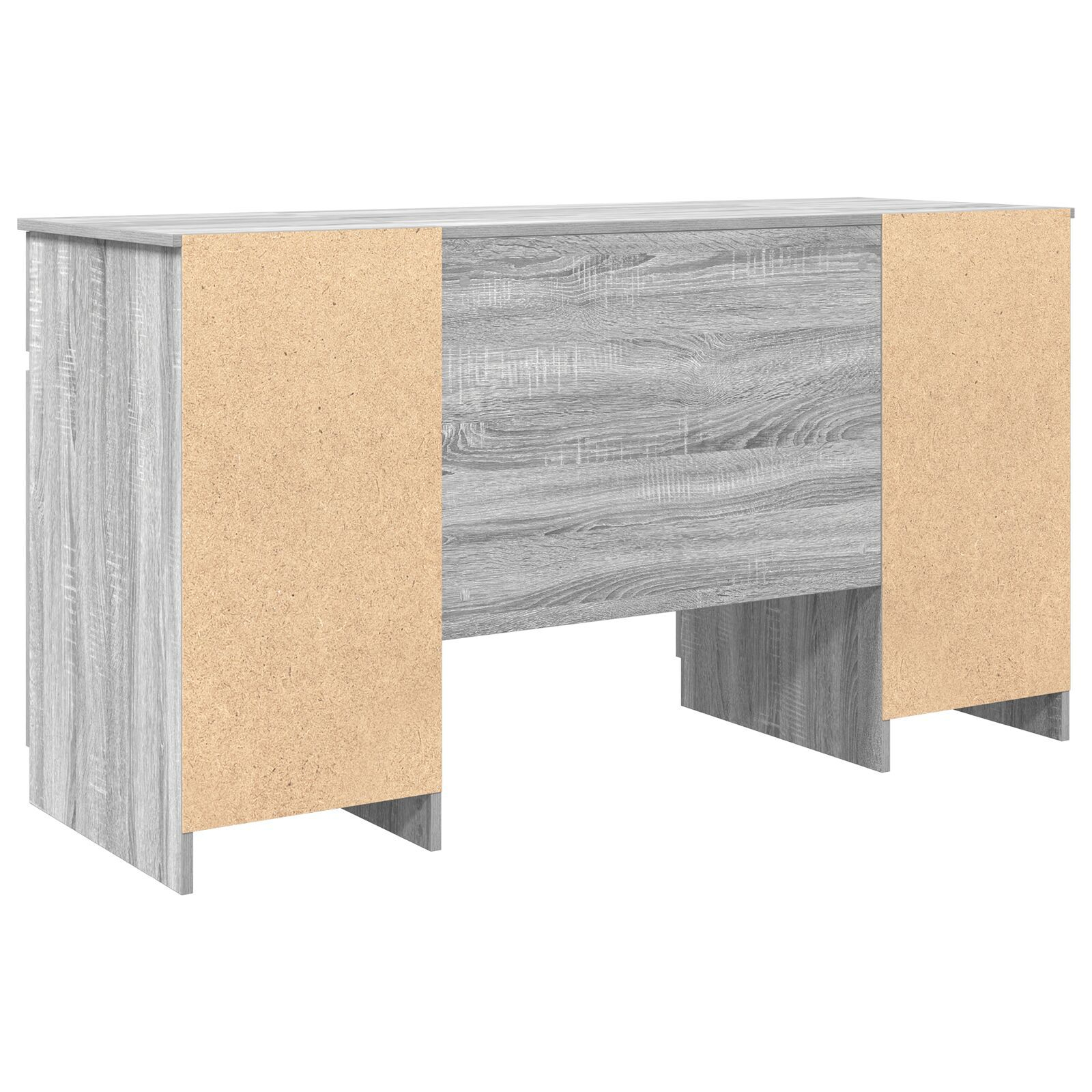 vidaXL Birou cu sertar sonoma gri 140 x 49 x 76 cm Lemn compozit