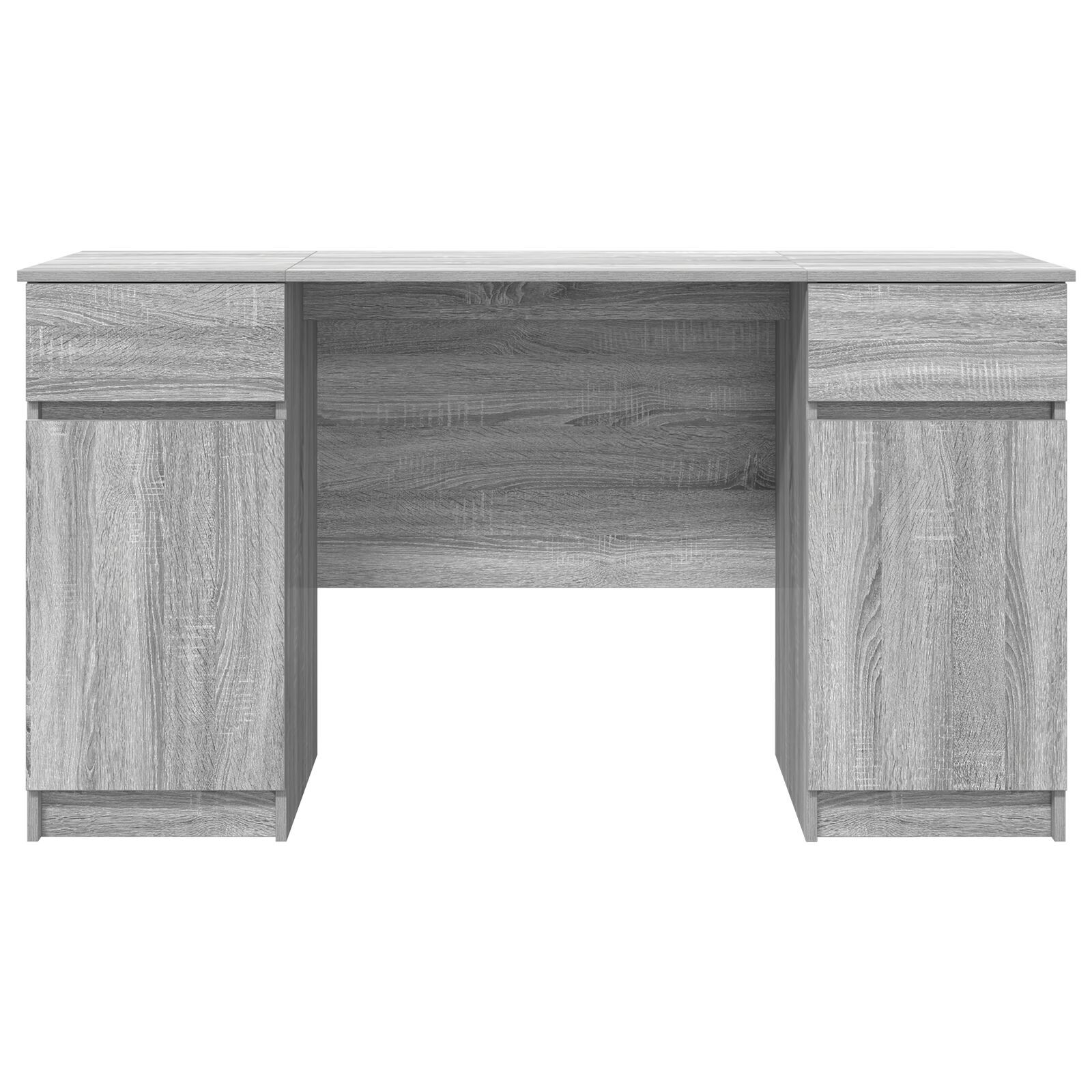 vidaXL Birou cu sertar sonoma gri 140 x 49 x 76 cm Lemn compozit