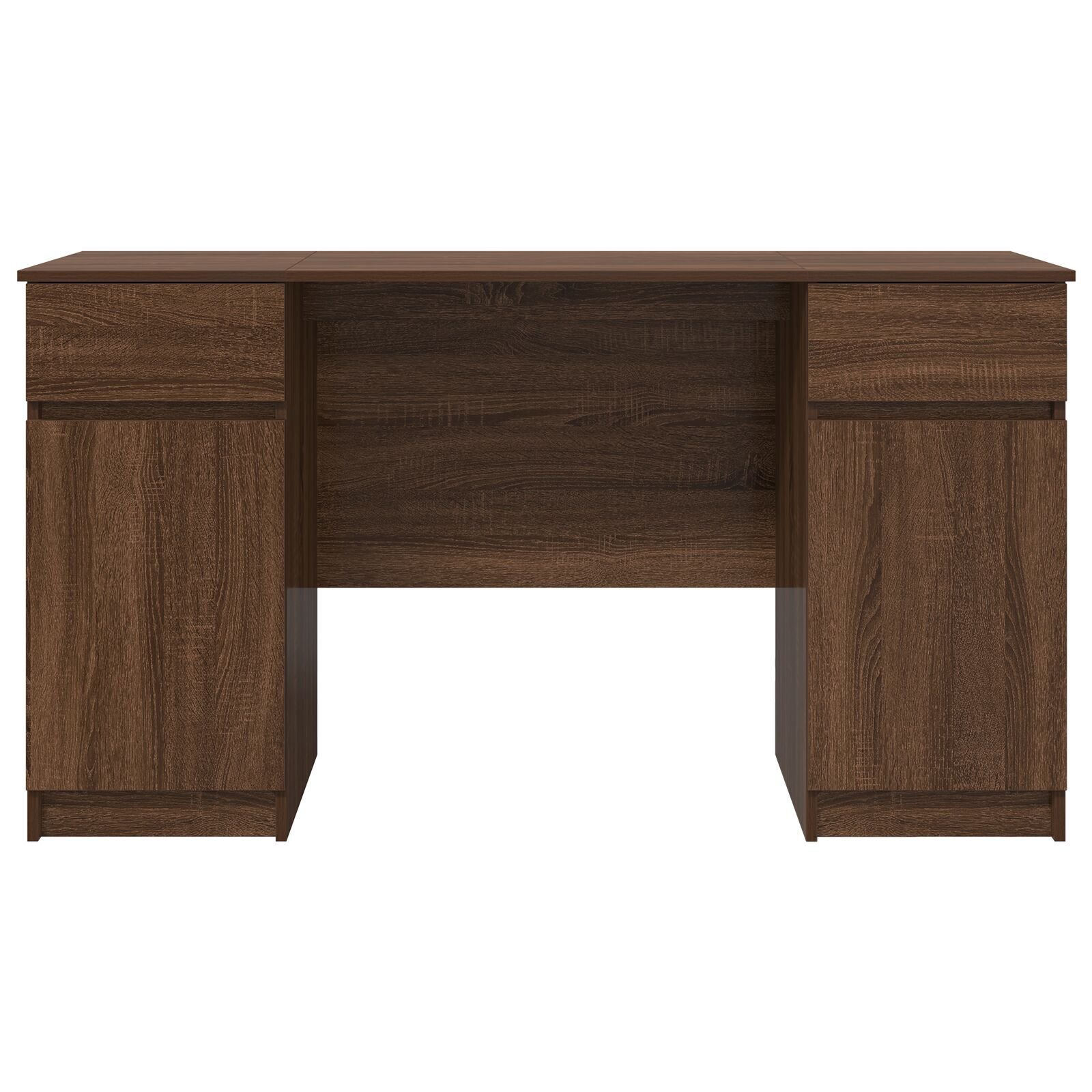 vidaXL Birou, stejar maro, 140x49x76 cm, lemn prelucrat