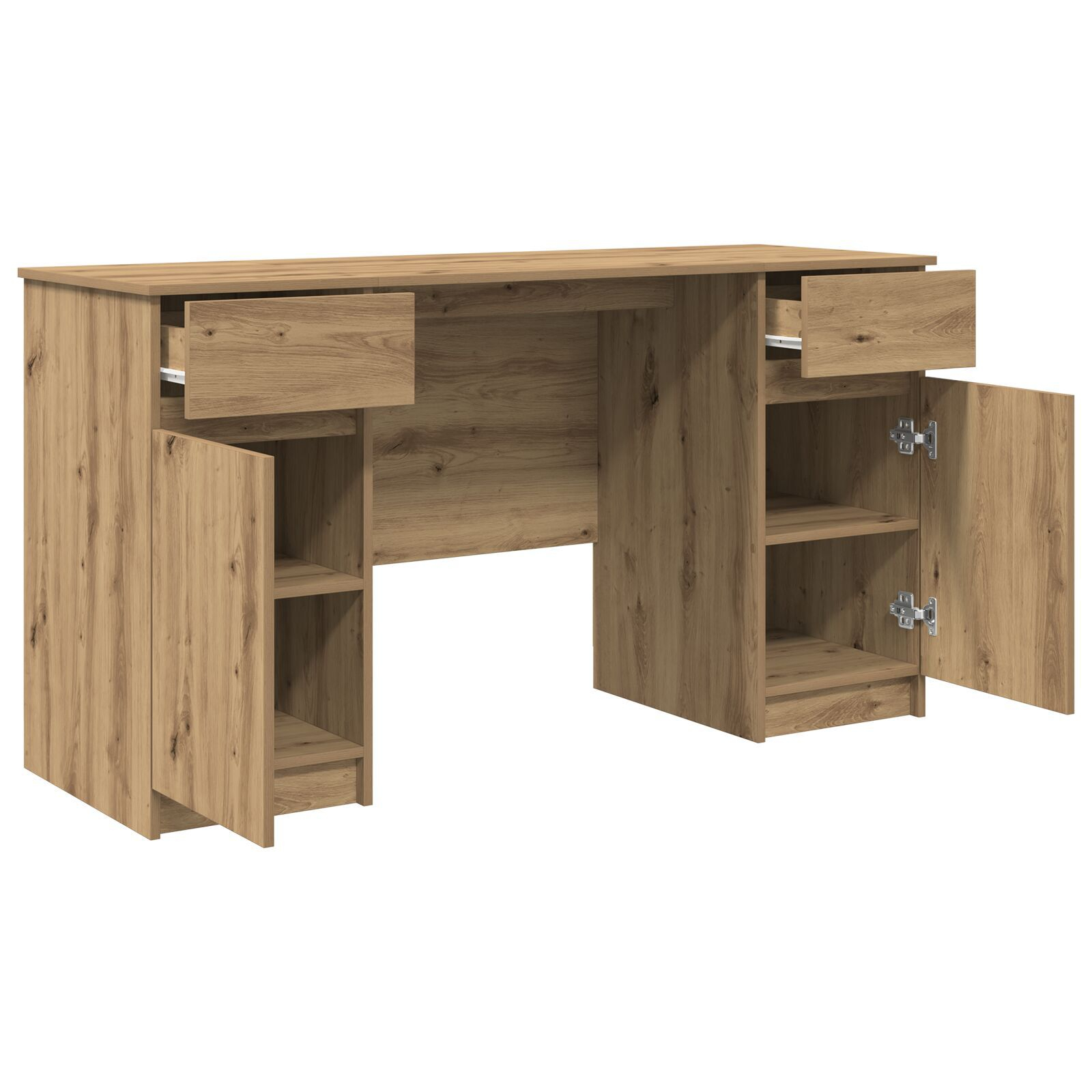 vidaXL Birou, stejar artizanal, 140x49x76 cm, lemn prelucrat