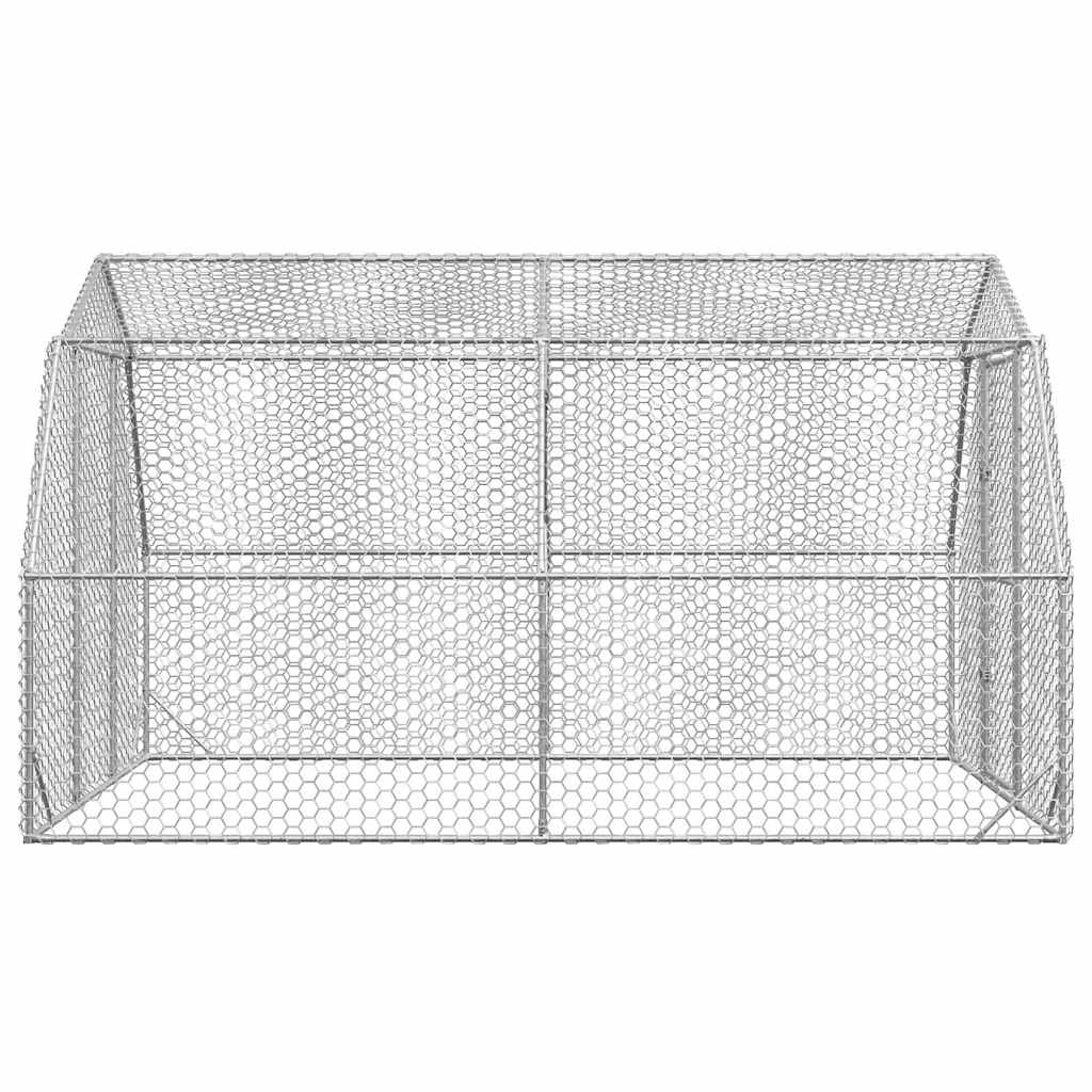 vidaXL Pui de găină 2,5x4x2,25 m Oțel galvanizat