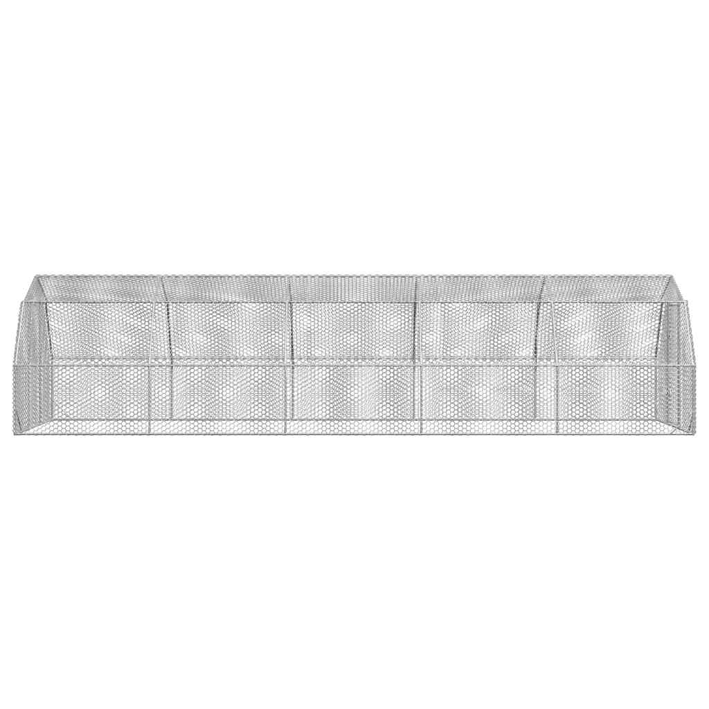 vidaXL Pui de găină 2,5x10x2,25 m Oțel galvanizat