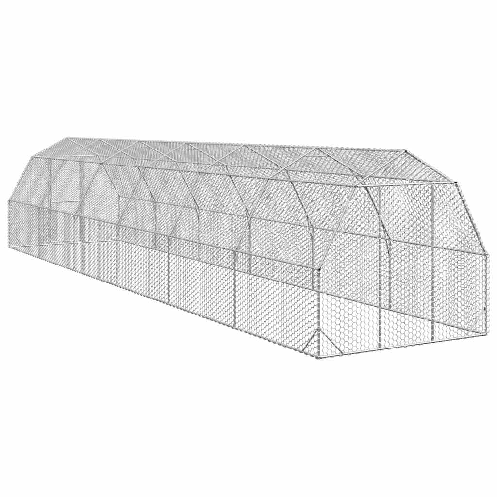 vidaXL Pui de găină 2,5x12x2,25 m Oțel galvanizat