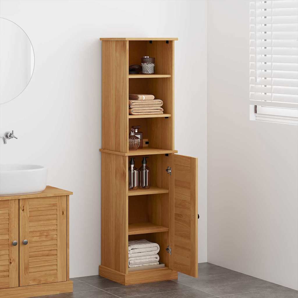 vidaXL Set de mobilier pentru baie cu raft VIGO Marou și Marou miere