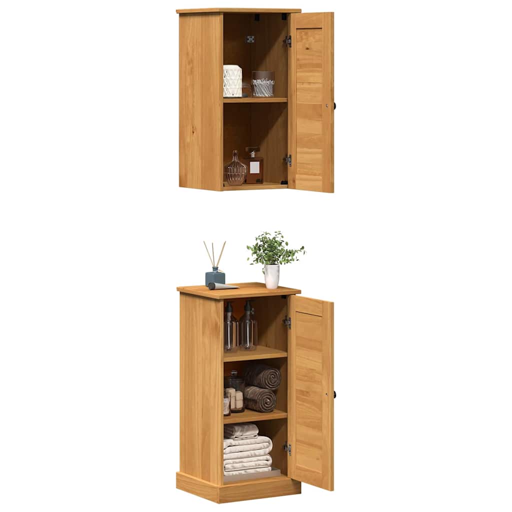 vidaXL Set de mobilier pentru baie VIGO 2 pcs Marou și Marou miere