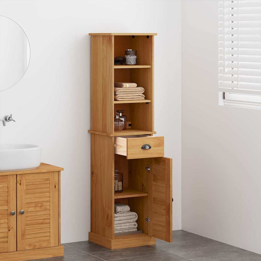 vidaXL Set de mobilier pentru baie VIGO 2 pcs Marou și Marou miere