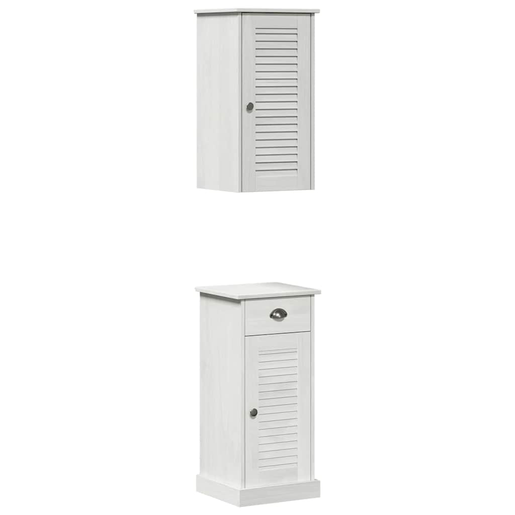 vidaXL Set de mobilier pentru baie cu sertar VIGO 2 pcs Maro și alb