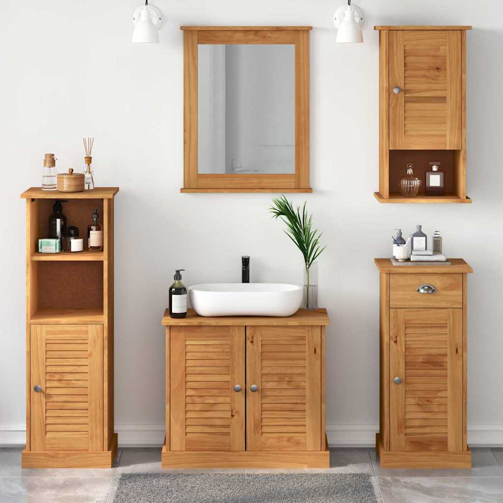 vidaXL Set de mobilier pentru baie cu sertar VIGO 5 pcs maro miere vidaXL Set de mobilier pentru baie cu sertar VIGO 5 pcs maro miere