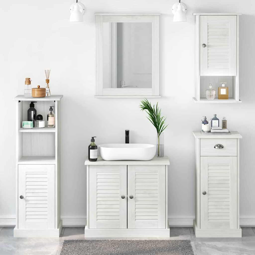 vidaXL Set de mobilier pentru baie cu sertar VIGO 5 pcs alb antichizat vidaXL Set de mobilier pentru baie cu sertar VIGO 5 pcs alb antichizat