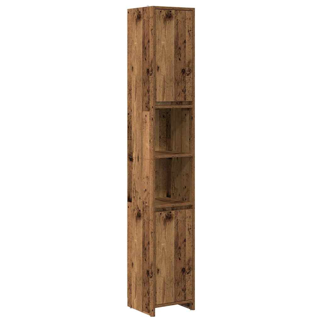vidaXL Set mobilier de baie, 4 piese, lemn vechi, lemn prelucrat