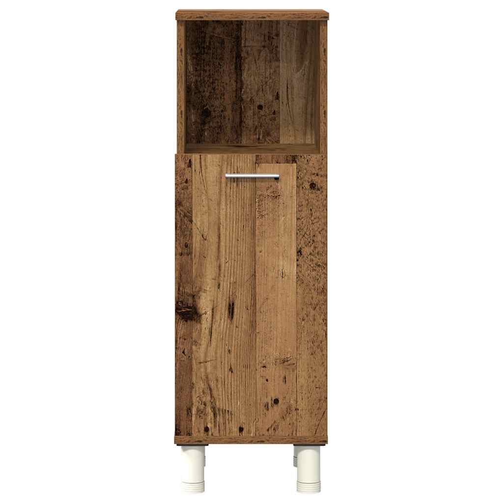 vidaXL Set mobilier de baie, 4 piese, lemn vechi, lemn prelucrat