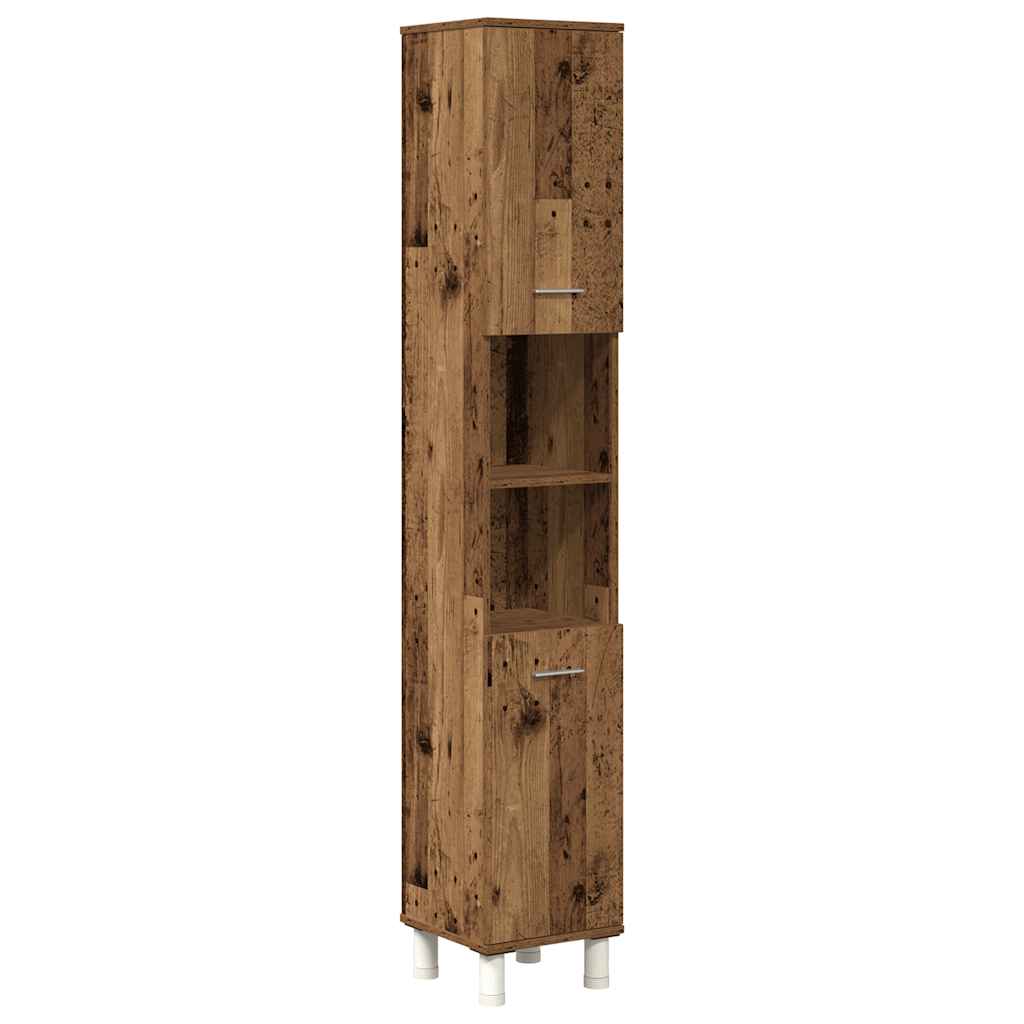vidaXL Set mobilier de baie, 4 piese, lemn vechi, lemn prelucrat