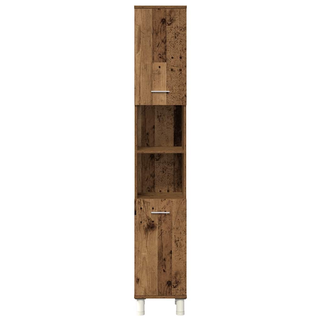 vidaXL Set mobilier de baie, 4 piese, lemn vechi, lemn prelucrat
