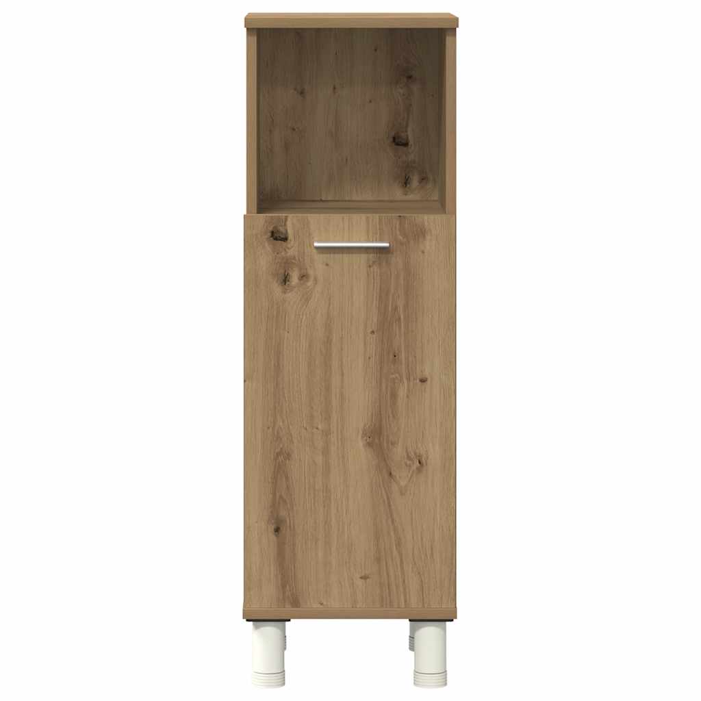 vidaXL Set mobilier de baie, 4 piese, stejar artizanal, lemn prelucrat