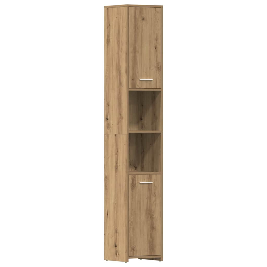 vidaXL Set mobilier de baie, 3 piese, stejar artizanal, lemn prelucrat vidaXL Set mobilier de baie, 3 piese, stejar artizanal, lemn prelucrat