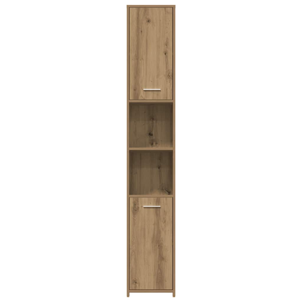 vidaXL Set mobilier de baie, 3 piese, stejar artizanal, lemn prelucrat vidaXL Set mobilier de baie, 3 piese, stejar artizanal, lemn prelucrat