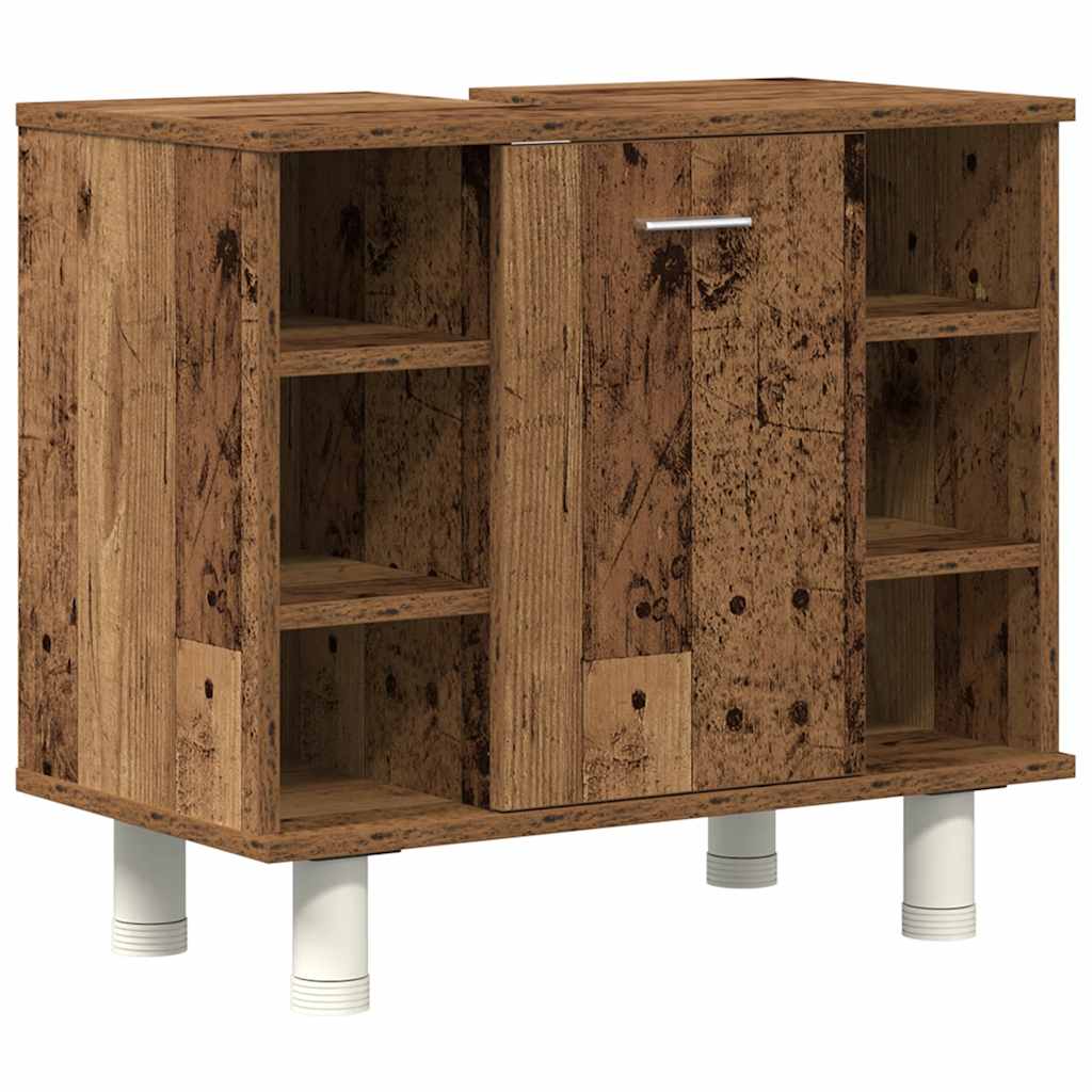 vidaXL Set mobilier de baie, 3 piese, lemn vechi, lemn prelucrat vidaXL Set mobilier de baie, 3 piese, lemn vechi, lemn prelucrat