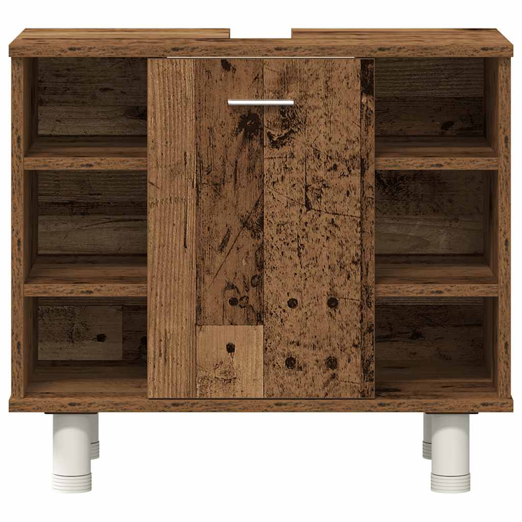 vidaXL Set mobilier de baie, 3 piese, lemn vechi, lemn prelucrat vidaXL Set mobilier de baie, 3 piese, lemn vechi, lemn prelucrat