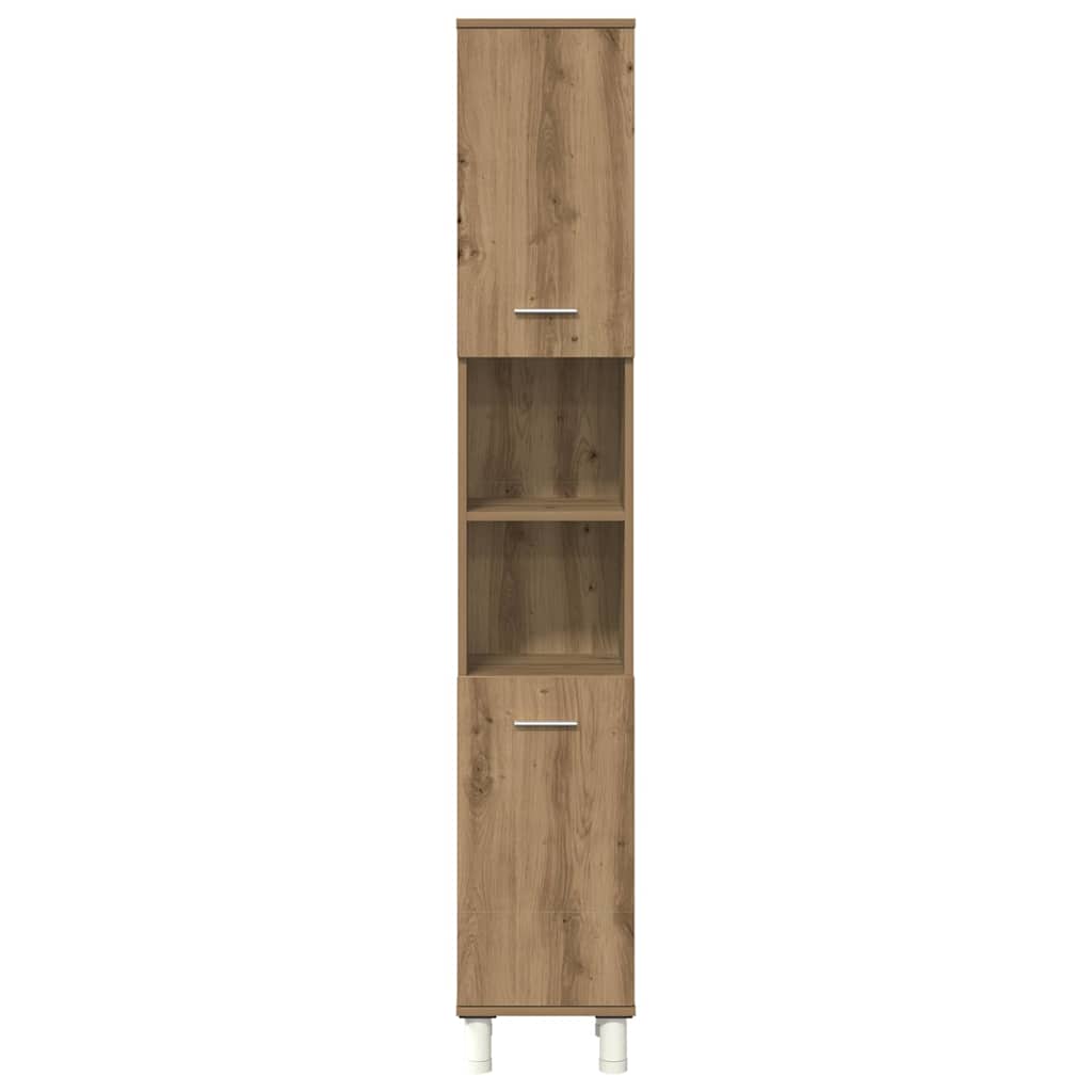 vidaXL Set mobilier de baie, 3 piese, stejar artizanal, lemn prelucrat vidaXL Set mobilier de baie, 3 piese, stejar artizanal, lemn prelucrat