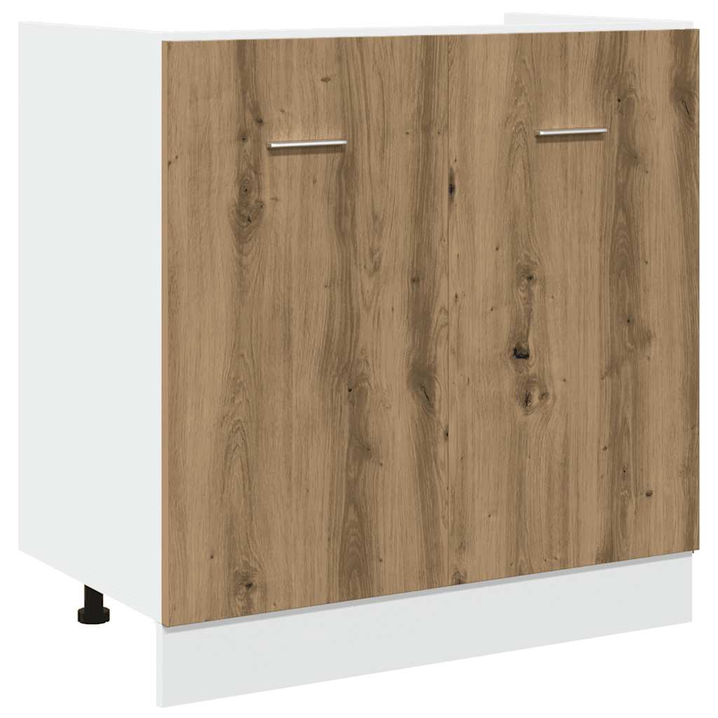 vidaXL Set dulapuri bucătărie 11 piese Artisan Stejar lemn prelucrat vidaXL Set dulapuri bucătărie 11 piese Artisan Stejar lemn prelucrat