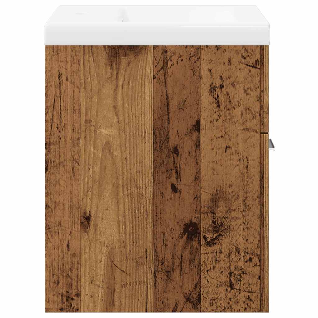 vidaXL Set mobilier de baie, 2 piese, lemn vechi, lemn prelucrat