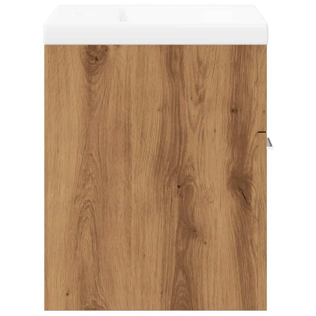 vidaXL Set mobilier de baie, 2 piese, stejar artizanal, lemn prelucrat