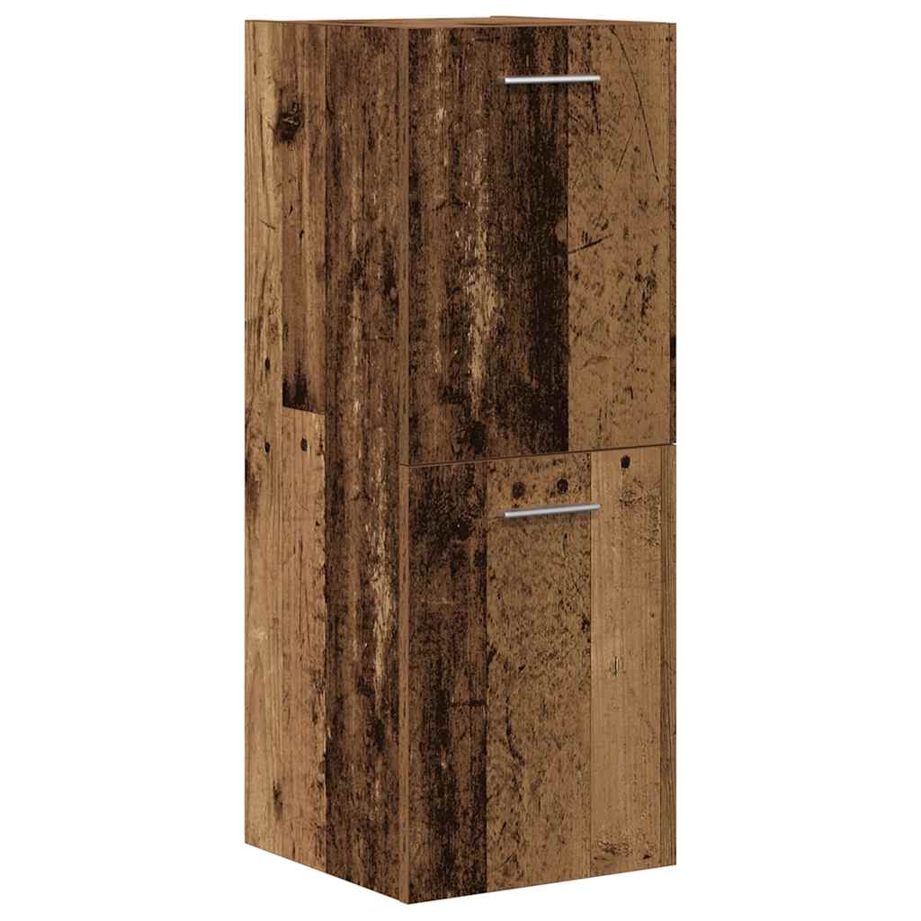 vidaXL Set mobilier de baie, 4 piese, lemn vechi, lemn prelucrat