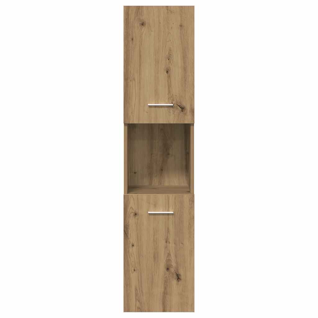 vidaXL Set mobilier de baie, 4 piese, stejar artizanal, lemn prelucrat