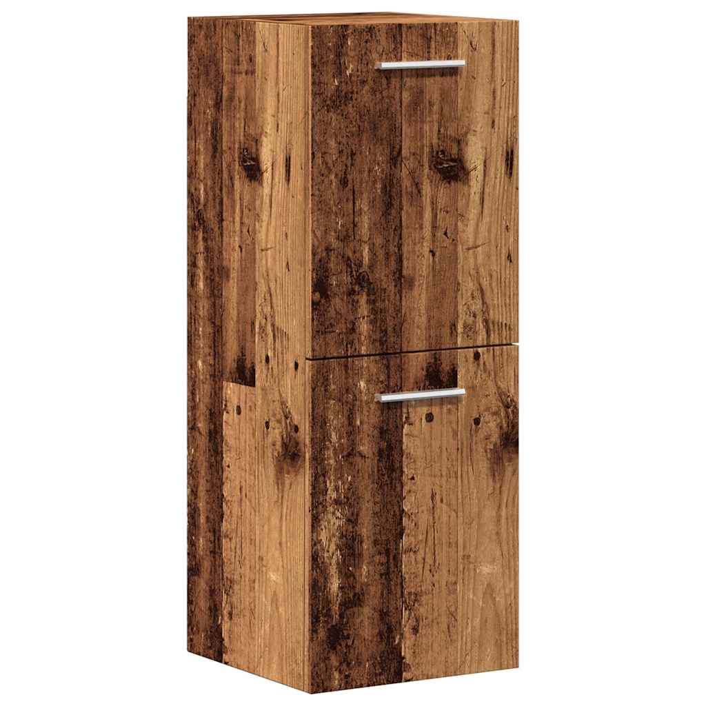 vidaXL Set mobilier de baie, 4 piese, lemn vechi, lemn prelucrat