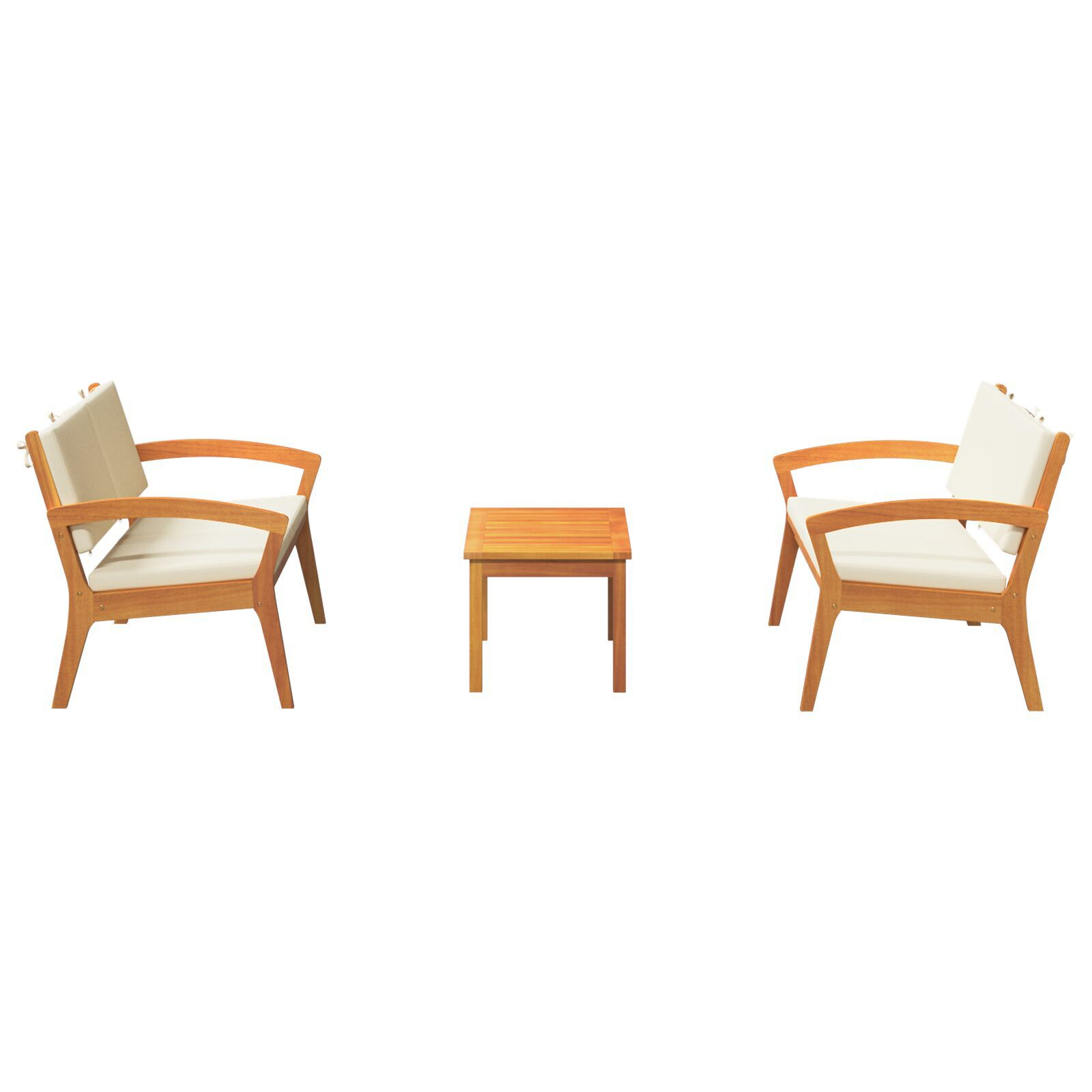 vidaXL Set bistro 3 pcs Maro 75 x 45 x 38cm Lemn masiv de acacia vidaXL Set bistro 3 pcs Maro 75 x 45 x 38cm Lemn masiv de acacia